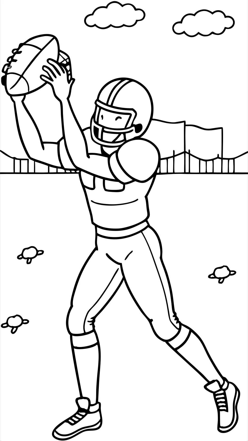 wide receiver football coloring pages